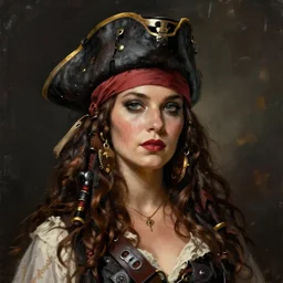 female pirate art by felice house.