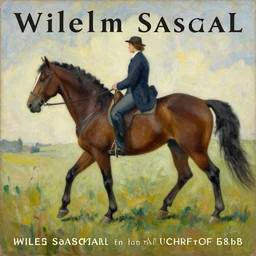 a painting of a person walking with a horse on his back, an album cover by wilhelm sasnal, behance, naive art, behance hd, concert poster, official art