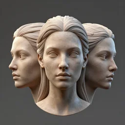 3 d face portrait of a goddess by beeple and alena aenami, octane render