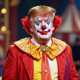 Donald trump as a circus clown