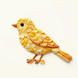 bird made out of flower petals