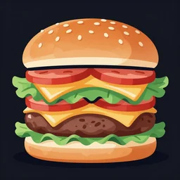 hamburger, art by Fenton Joe, illustration