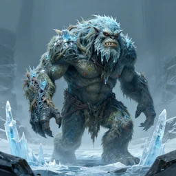 Swamp monster of ice, fantasy digital art by John Howe