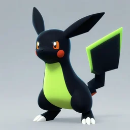 Neon black pokemon , digital art , trending on artstation