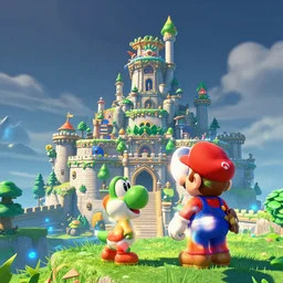 screenshot from mario dark souls 4 k highly detailed yoshi castle grim unreal engine