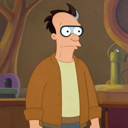 professor farnsworth from futurama, painting, art by h. r. giger