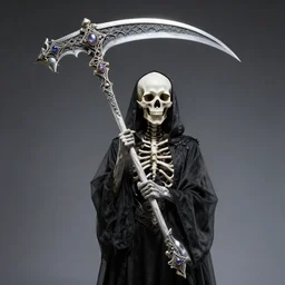 photo of death with a fantasy bejewelled scythe