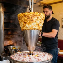 we woke up and started spinning shawarma