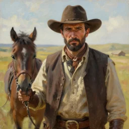 western movie, cinematic shot, oil painting by jama jurabaev, extremely detailed, brush hard, artstation, for aaa game, high quality, brush stroke