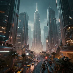 inside an atompunk city, highly detailed, 4k, HDR, award-winning, octane render, trending on artstation, volumetric lighting