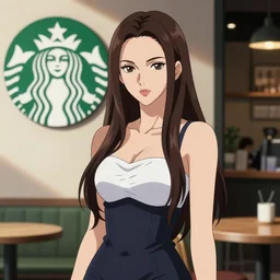 Megan fox at Starbucks in Danganronpa anime