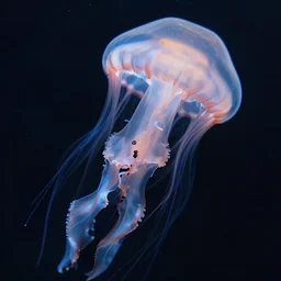 a jellyfish in space, closeup photo, epic shot, Tooth Wu style, 4K