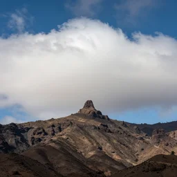 roque bentaiga, noon, white clouds, sunny, gran canaria, ultra detailed, volumetric light, 4 k, dramatic, john atkinson grimshaw, matte painting