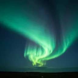 green and blue aurora bore in the night sky, a photo by albert bertelsen, featured on tumblr, light and space, glowing lights, bioluminescence, wallpaper