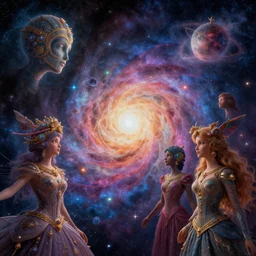 somewhere in the cosmos we shall meet beautiful magical details and accents, astral cosmic illustration, by pablo amaringo, amazing background, cinematic lighting, colorful textured detail, storybook illustration, sharp images, 3 - d 8 k, high resolution, in the style of anne stokes, gerald brom, alexis franklin, elena masci, giger