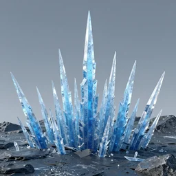 ice spikes are summoned from the ground by magic, knights are impaled by ice spikes, octane render, unreal engine