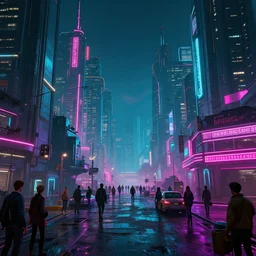 photo environement cyberpunk city : 4, 4 k rtx hdr volume light concept studio matte painting environement digital illustration style cyberpunk 2 0 7 7 artstation artur tarnowski, mihai muscan, marcin tomalak, marta leydy, marcin stepien, charlotte hughes, zuzanna dabrowa neon bioluminiscence