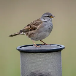 a partridge on top of a sieve
