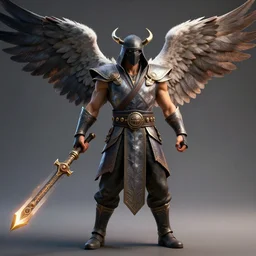 biblical angel in mortal kombat, videogame 3d render, 4k, artstation