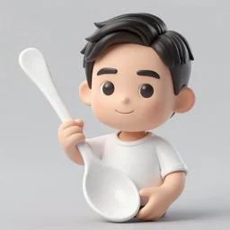 king bach holding the worlds largest spoon