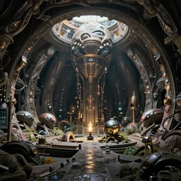 a large alien chamber by h r giger