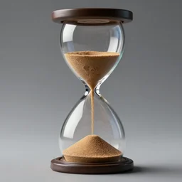 photorealistic hourglass with a skull inside and sand falling down, highly detailed,