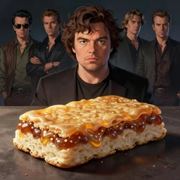 jack black flapjacks, hyper detailed, digital art, artstation, cinematic lighting, studio quality, smooth render, by peter mohrbacher, hajime sorayama, boris vallejo, craig mullins