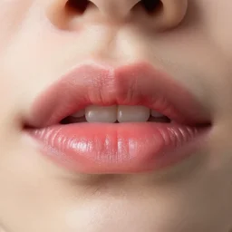 close - up phot of lips