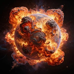 planet exploding, art by greg rutkowski, intricate, ultra detailed, photorealistic, vibrante colors, trending on artstation, octane render, 4 k, 8 k