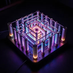 anatex bead maze wrapped around a cathode ray tube, visual glitch instrument