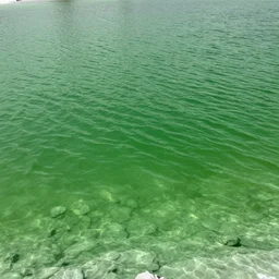 green tinted lake