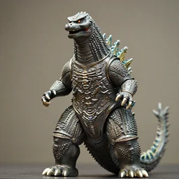closeup profile portrait of tin toy godzilla, depth of field, zeiss lens, detailed, symmetrical, centered, fashion photoshoot, by nicoletta ceccoli, mark ryden, lostfish, breathtaking, 8 k resolution, extremely detailed, beautiful, establishing shot, artistic, hyperrealistic, octane render