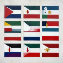 flags painted by alfredo volpi