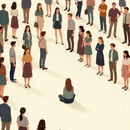 so many things and people around me but i stillt feel all alone in this solitude, ultrafine highly detailed hyper colorful illustration