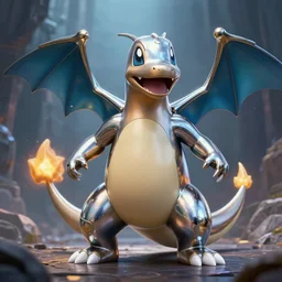 Charmander of metal, digital Art, Greg rutkowski, Trending artstation,cinematic