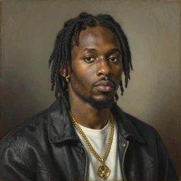 Dayvon Bennett also known as king von as a Renaissance painting, detailed