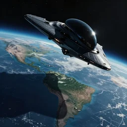 a black alien spaceship descending on earth, weird angles, cinematic, shadows, 4 k, detailed, by john berkey!!!!!! and peter jackson and ridley scott and beeple!!! and greg rutowski