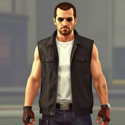 neo from the matrix in the style of official gta artwork in gta v