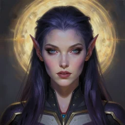 painting aasimar beautiful face gorgeous face visible halo cinematic lighting eva suit wallpaper extremely detailed sharp focus