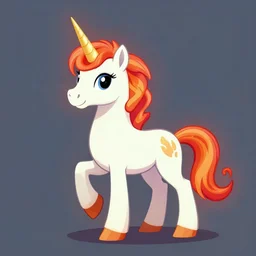 a flaming unicorn digital art