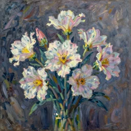 flower composition, impressionist