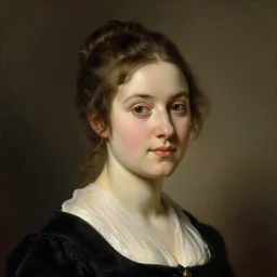 a portrait of a pretty young lady by adolph menzel