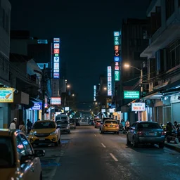 Cyberpunk streets, Phnom-Penh Cambodia