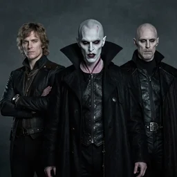 studio portrait of mr sinister by rembrandt, pan's labyrinth movie still frame of vampiric mr sinister, mcu nathaniel essex mr sinister by wayne barlowe by durer by beksinski