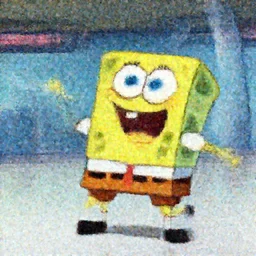 Spongebob Squarepants in the airport fight scene from the movie, Avengers: Civil War