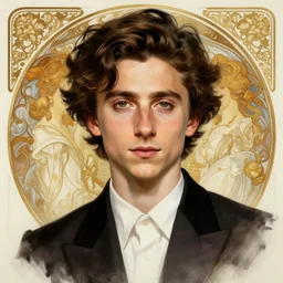portrait of a timothee chalamet, intricate, elegant, highly detailed, digital painting, artstation, concept art, smooth, sharp focus, illustration, art by artgerm and greg rutkowski and alphonse mucha, 8 k