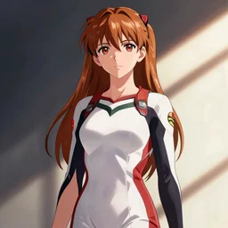 asuka langley souryuu, gta iv art style, semi realistic anime