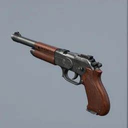 a 3 d model of a gun found in the game files of the sims