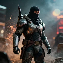 the taliban in gears of war battlefield 5, splash art, movie still, cinematic lighting, dramatic, octane render, long lens, shallow depth of field, bokeh, anamorphic lens flare, 8 k, hyper detailed, 3 5 mm film grain