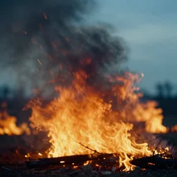 wildfire by Diane Arbus and Louis Daguerre. highly detailed. 85mm, Bokeh